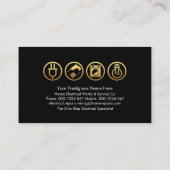 Carte De Visite Signal d'ombre de l'électricien (Dos)