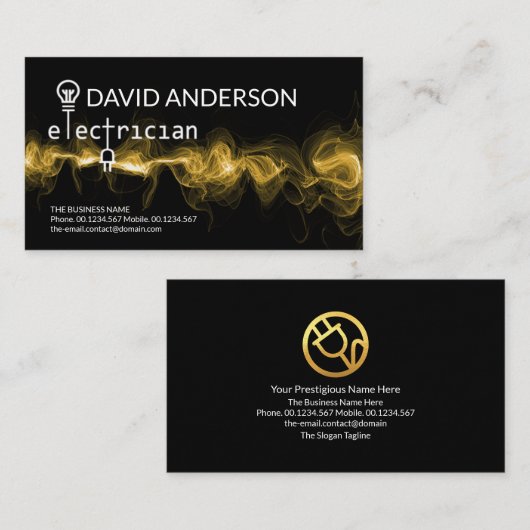 Carte De Visite Signal électrique de charge luminescente (Devant / Derrière)