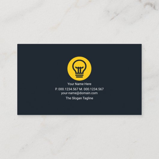 Carte De Visite Signal électronique jaune brillant (Dos)