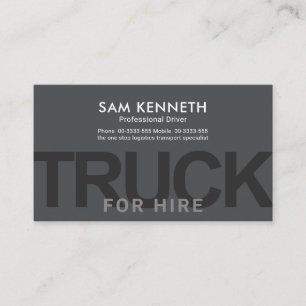 Carte De Visite Signalisation de camion de surcharge Transport de 