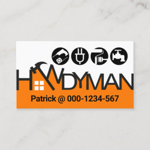 Carte De Visite Signalisation de l'homme-main du marteau