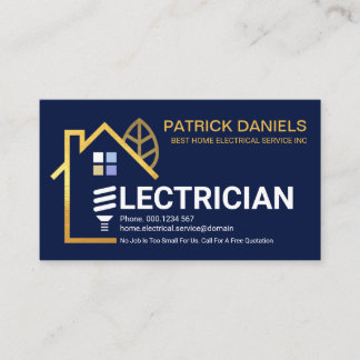 Carte De Visite Signalisation Electricien Creative Gold Home