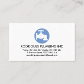 Carte De Visite Signalisation en plombier d'or défaut de fuite (Dos)