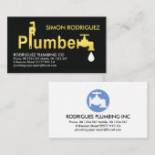 Carte De Visite Signalisation en plombier d'or défaut de fuite (Devant / Derrière)