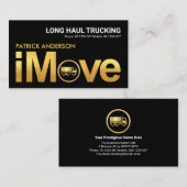 Carte De Visite Signalisation Gold "I Move" Camion Logo Home Mover (Devant / Derrière)
