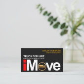 Carte De Visite Signalisation "i Move" Gold Truck Home Moving (Debout devant)