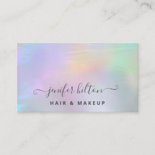 Carte De Visite Signature abstraite holographique moderne