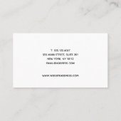 Carte De Visite Signature blanche Script Réseau de médias sociaux (Dos)