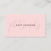 Carte De Visite Signature Calligraphie de script rose Fille Code Q (Devant)