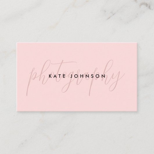 Carte De Visite Signature Calligraphie de script rose Fille Code Q (Devant)