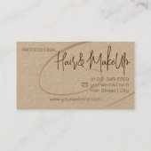 Carte De Visite Signature Calligraphie Studio de Coiffure Professi (Dos)