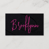 Carte De Visite Signature Calligraphique Studio de Coiffure Profes (Devant)