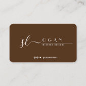Carte De Visite Signature chic professionnelle Brown (Devant)