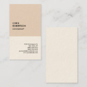 Carte De Visite Signature Cream Special Minimalist Modern Unique (Devant / Derrière)