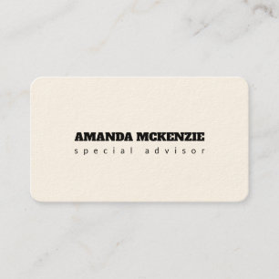 Carte De Visite Signature Cream Unique tendance Creative Minimalis