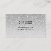 Carte De Visite Signature de la Parties scintillant d'argent de l' (Dos)