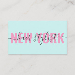 Carte De Visite signature de script de styliste rose moderne