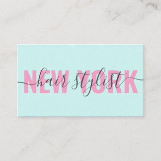 Carte De Visite signature de script de styliste rose moderne
