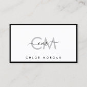 Carte De Visite Signature de script noir chic de luxe moderne (Devant)