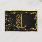 Carte De Visite Signature de style chic noir moderne (Devant)