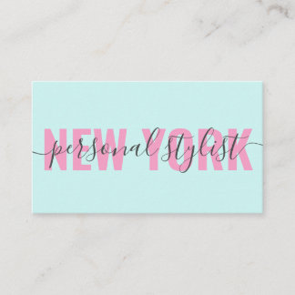 Carte De Visite Signature de style styliste rose moderne
