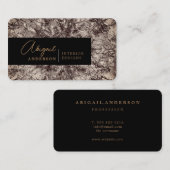 Carte De Visite Signature dorée professionnelle vintage (Devant / Derrière)