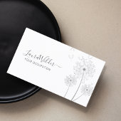 Carte De Visite Signature du script de fleur à main délicate