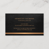 Carte De Visite Signature écriture or noir (Dos)