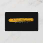 Carte De Visite Signature Elegant Gold Stroke (Devant)