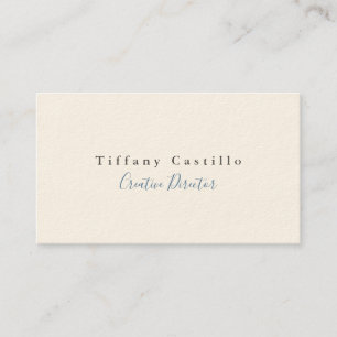 Carte De Visite Signature Élégante Crème Minimaliste Moderne
