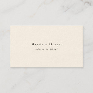 Carte De Visite Signature Élégante Crème Minimaliste Moderne