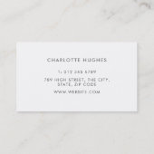 Carte De Visite Signature Élégante Simple (Dos)