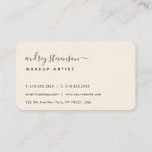 Carte De Visite Signature florale noire et blanche unique (Dos)