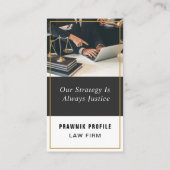 Carte De Visite Signature Gris moderne Script Notaire Avocat Photo (Dos)