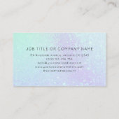 Carte De Visite Signature Holographique Faux Script Glam moderne (Dos)