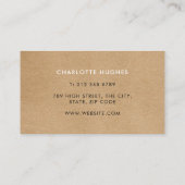 Carte De Visite Signature Kraft Rustique (Dos)