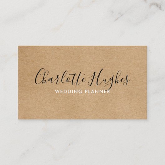 Carte De Visite Signature Kraft Rustique (Devant)