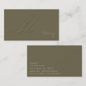 Carte De Visite Signature M (Devant / Derrière)