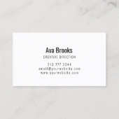 Carte De Visite Signature minimaliste Simple Script Moderne (Dos)