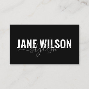 Carte De Visite Signature moderne Black Chic