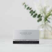 Carte De Visite Signature moderne Elégante Argent UV Matte Luxe (Debout devant)