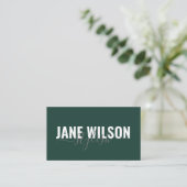 Carte De Visite Signature moderne Emerald Green Chic (Debout devant)