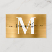 Carte De Visite Signature Monogram Gold Shimmer (Devant)