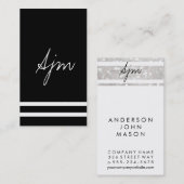 Carte De Visite Signature Monogramme 2 / Bokeh (Devant / Derrière)