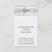 Carte De Visite Signature Monogramme 2 / Bokeh (Dos)