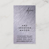 Carte De Visite Signature Monogramme 2 / Bracelet en acier (Dos)