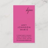 Carte De Visite Signature Monogramme 2 / Noir et broche (Dos)