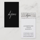 Carte De Visite Signature Monogramme 2 / Or (Devant / Derrière)