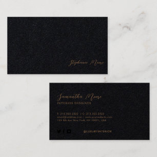 Carte De Visite Signature professionnelle Brown et noire Premium