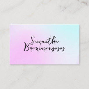 Carte De Visite Signature rose pastel minimaliste
